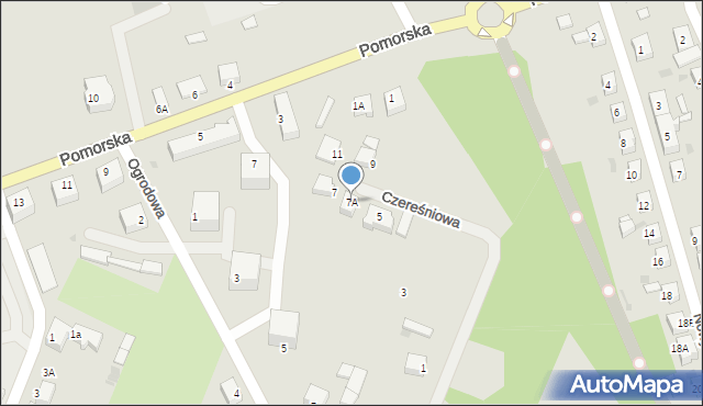 Skórcz, Czereśniowa, 7A, mapa Skórcz