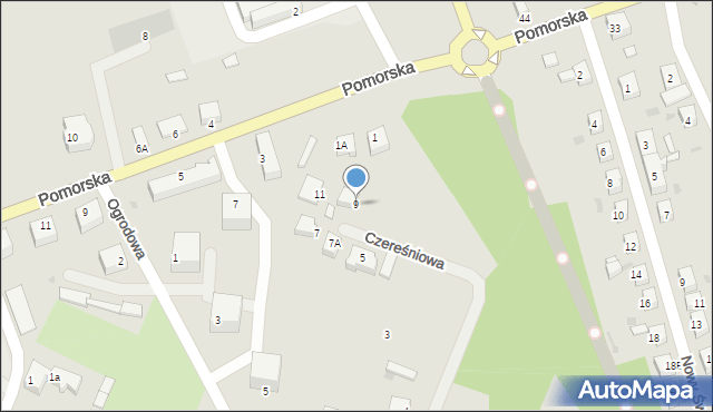 Skórcz, Czereśniowa, 9, mapa Skórcz