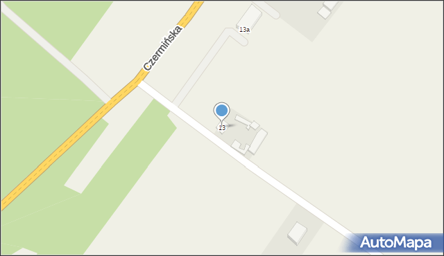 Skórnice, Czermińska, 13, mapa Skórnice