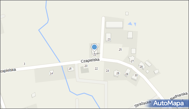 Skrzeszewo, Czapielska, 21, mapa Skrzeszewo