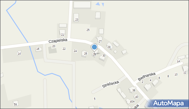 Skrzeszewo, Czapielska, 28, mapa Skrzeszewo