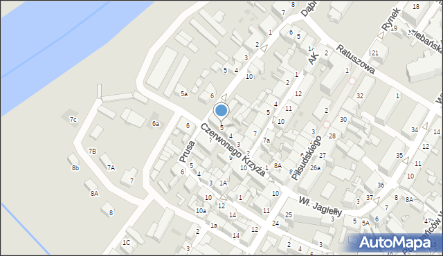 Skwierzyna, Czerwonego Krzyża, 5, mapa Skwierzyna