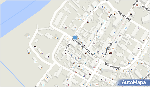 Skwierzyna, Czerwonego Krzyża, 7, mapa Skwierzyna