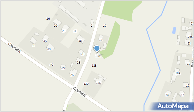 Śliwice, Czerska, 12A, mapa Śliwice