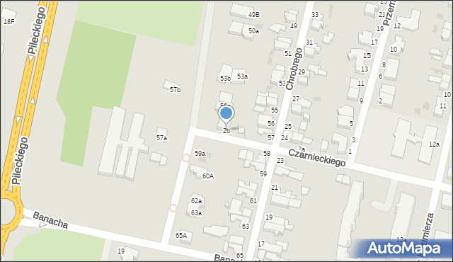Słupsk, Czarnieckiego Stefana, hetm., 2b, mapa Słupska