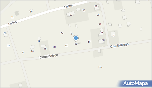 Smołdzino, Czubińskiego Zygmunta, prof., 6E, mapa Smołdzino