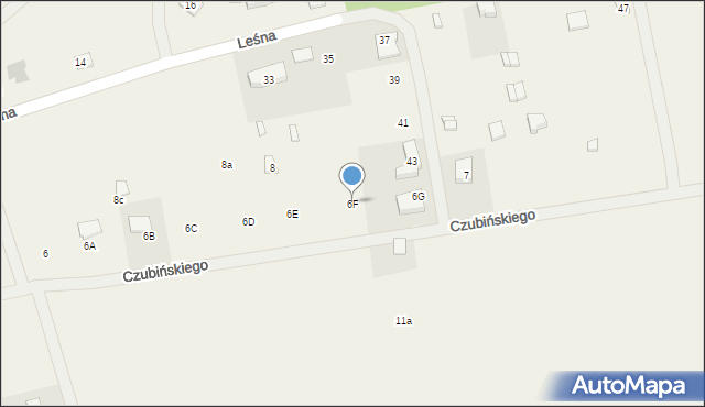 Smołdzino, Czubińskiego Zygmunta, prof., 6F, mapa Smołdzino