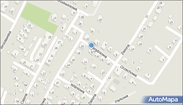 Sobótka, Czereśniowa, 4, mapa Sobótka