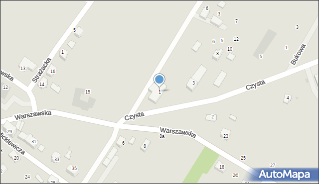 Sobótka, Czysta, 1, mapa Sobótka