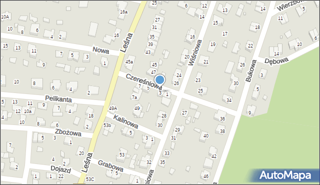 Solec Kujawski, Czereśniowa, 3, mapa Solec Kujawski