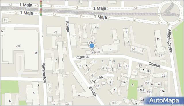 Sosnowiec, Czarna, 2, mapa Sosnowca