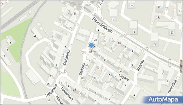 Sosnowiec, Czysta, 1/11, mapa Sosnowca