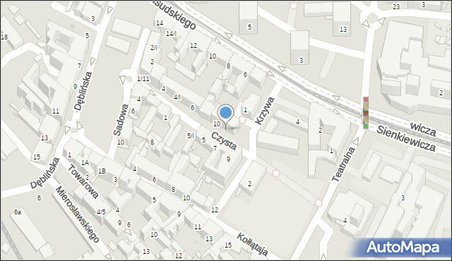 Sosnowiec, Czysta, 12, mapa Sosnowca