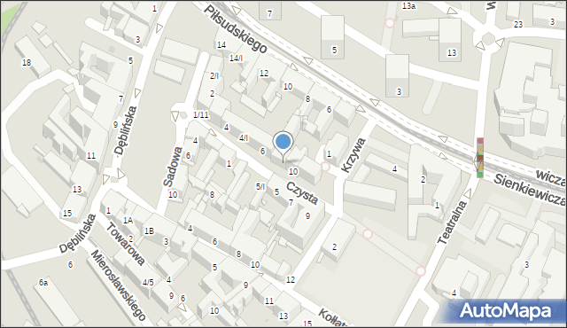 Sosnowiec, Czysta, 8, mapa Sosnowca