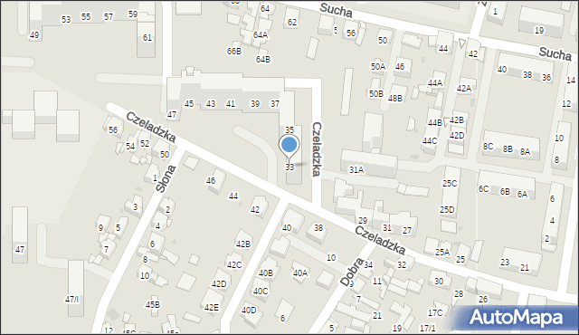 Sosnowiec, Czeladzka, 33, mapa Sosnowca