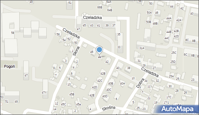 Sosnowiec, Czeladzka, 44, mapa Sosnowca