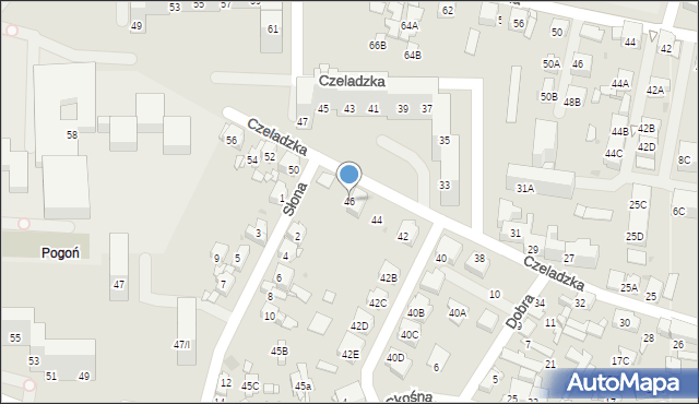 Sosnowiec, Czeladzka, 46, mapa Sosnowca
