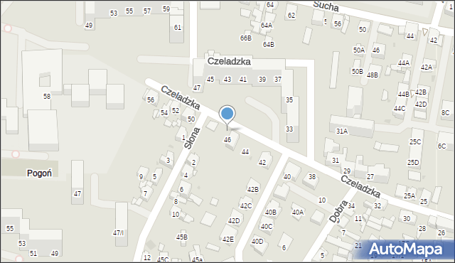 Sosnowiec, Czeladzka, 48, mapa Sosnowca