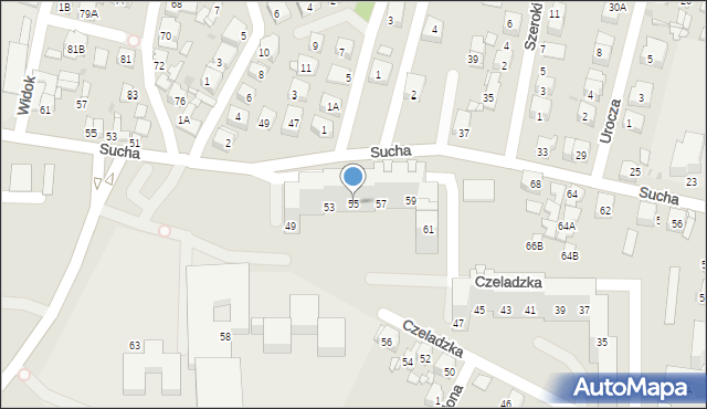 Sosnowiec, Czeladzka, 55, mapa Sosnowca