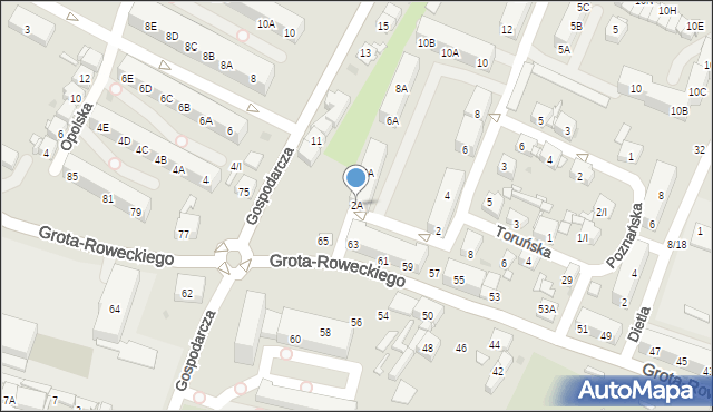 Sosnowiec, Czerwonego Krzyża, 2A, mapa Sosnowca