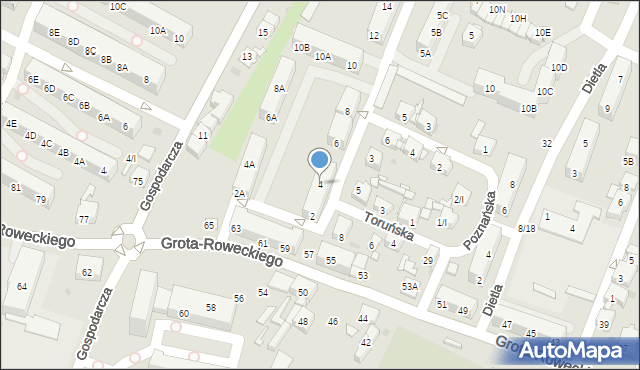 Sosnowiec, Czerwonego Krzyża, 4, mapa Sosnowca