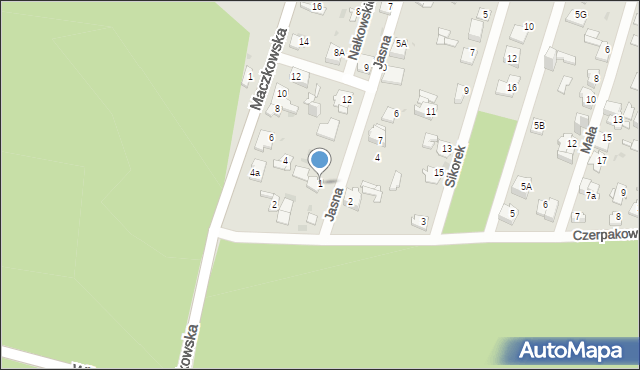 Sosnowiec, Czerpakowa, 1, mapa Sosnowca