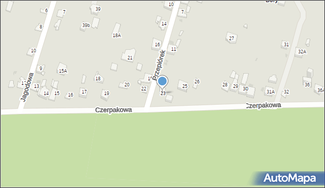 Sosnowiec, Czerpakowa, 23, mapa Sosnowca