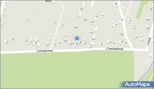 Sosnowiec, Czerpakowa, 37, mapa Sosnowca