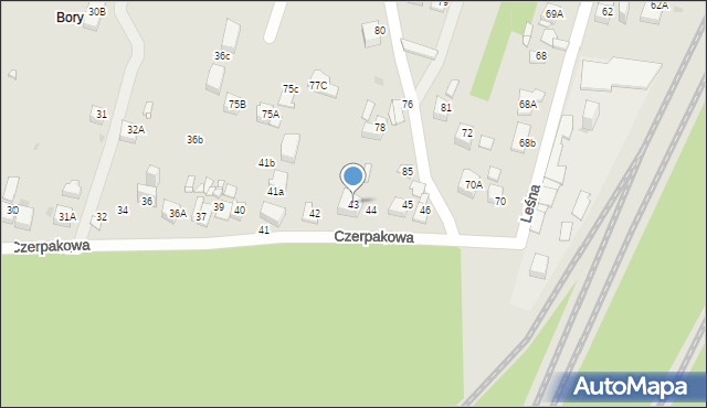 Sosnowiec, Czerpakowa, 43, mapa Sosnowca