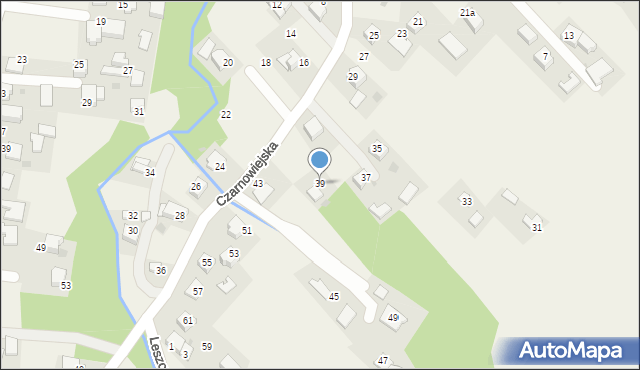 Spytkowice, Czarnowiejska, 39, mapa Spytkowice