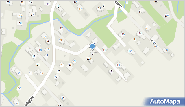 Spytkowice, Czarnowiejska, 5, mapa Spytkowice