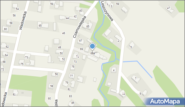Spytkowice, Czarnowiejska, 69a, mapa Spytkowice