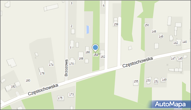 Srocko, Częstochowska, 164, mapa Srocko