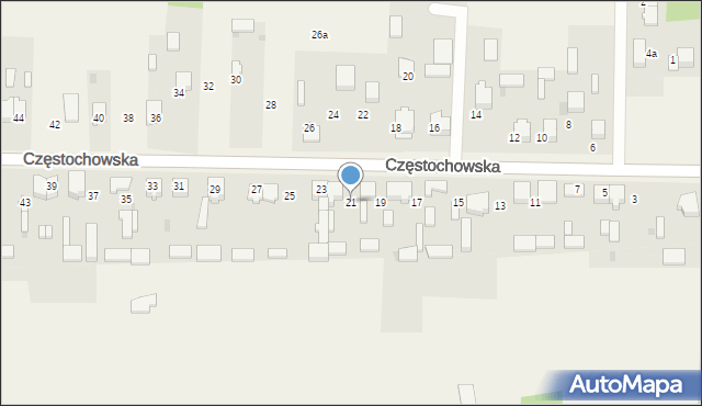 Srocko, Częstochowska, 21, mapa Srocko