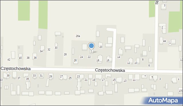 Srocko, Częstochowska, 22, mapa Srocko