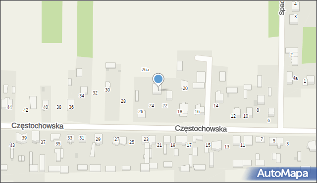 Srocko, Częstochowska, 24, mapa Srocko