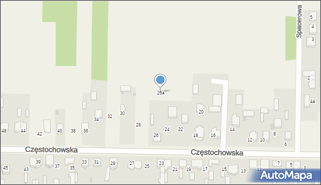 Srocko, Częstochowska, 26a, mapa Srocko
