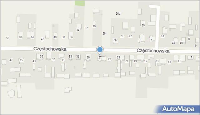 Srocko, Częstochowska, 27, mapa Srocko