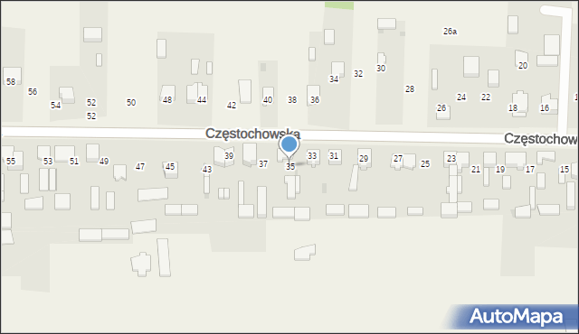 Srocko, Częstochowska, 35, mapa Srocko