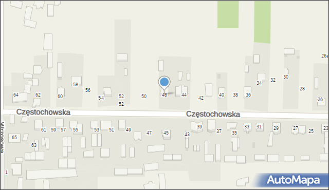Srocko, Częstochowska, 48, mapa Srocko
