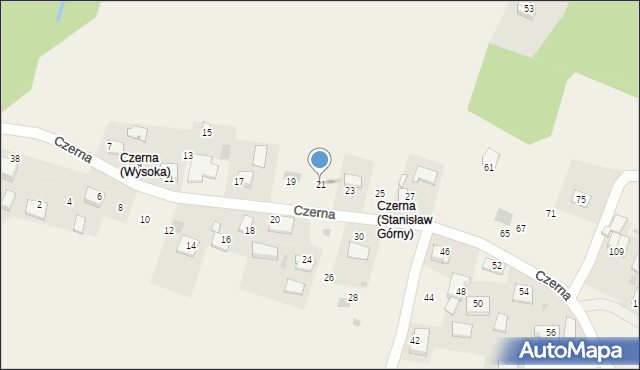 Stanisław Górny, Czerna, 21, mapa Stanisław Górny