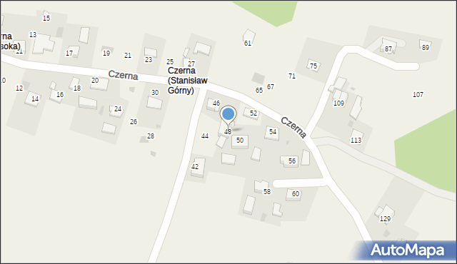 Stanisław Górny, Czerna, 48, mapa Stanisław Górny