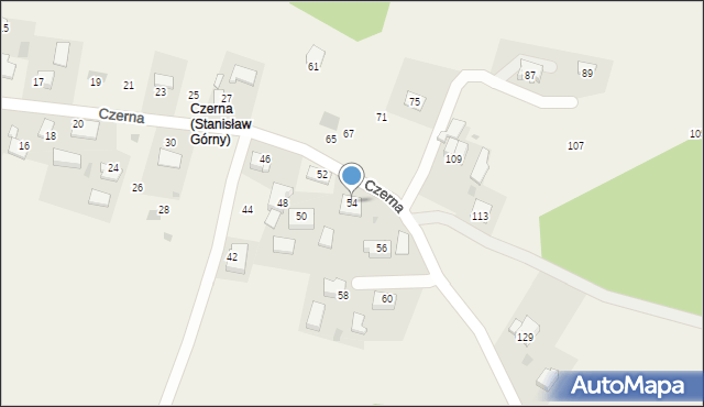 Stanisław Górny, Czerna, 54, mapa Stanisław Górny