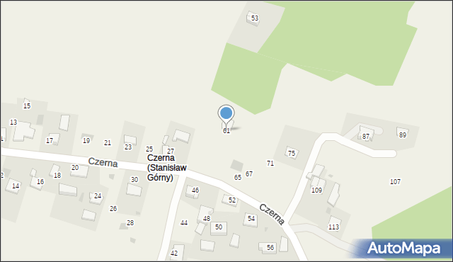 Stanisław Górny, Czerna, 61, mapa Stanisław Górny