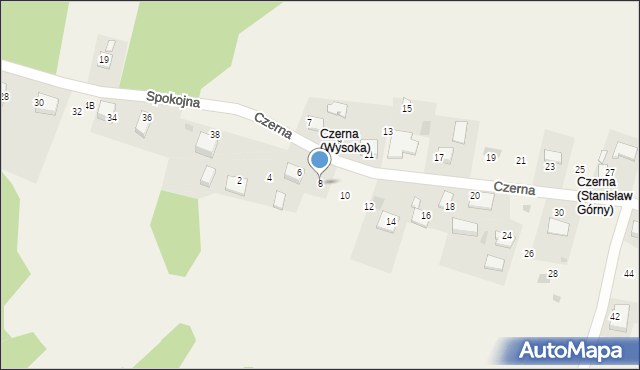 Stanisław Górny, Czerna, 8, mapa Stanisław Górny
