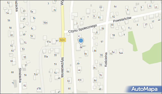 Stanowice, Czynu Społecznego, 4a, mapa Stanowice
