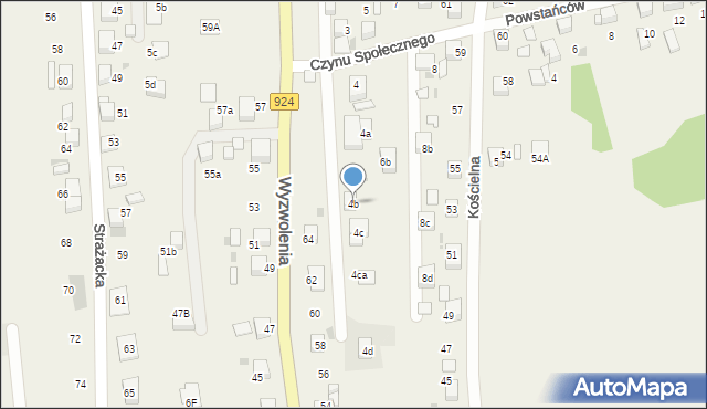 Stanowice, Czynu Społecznego, 4b, mapa Stanowice