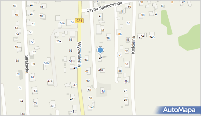 Stanowice, Czynu Społecznego, 4c, mapa Stanowice