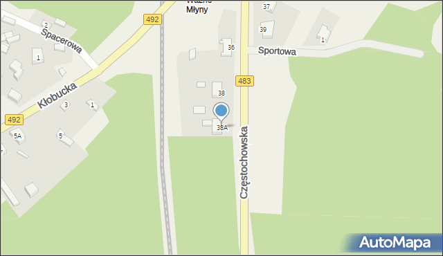 Stara Brzeźnica, Częstochowska, 38A, mapa Stara Brzeźnica