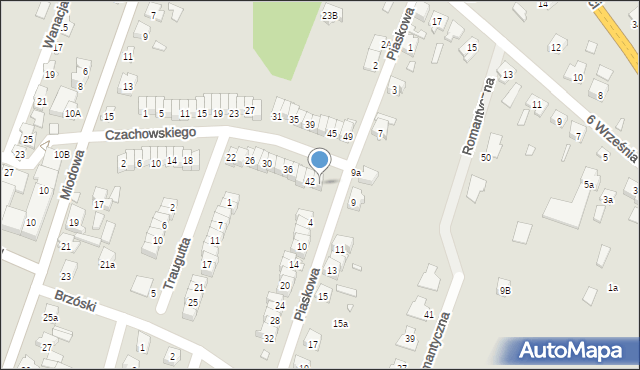 Starachowice, Czachowskiego Dionizego, płk., 44, mapa Starachowic